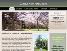 Tablet Screenshot of campusviewapts.com